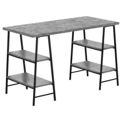 Monarch Computer desk - 3 tiers / 4 open shelves / sawhorse style - 48