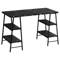 Monarch Computer desk - 3 tiers / 4 open shelves / sawhorse style - 48