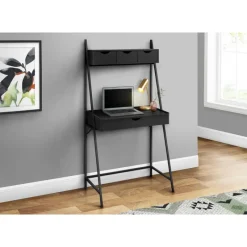 Monarch Computer desk - 2 tiers / 4 storage drawers / ladder style - 32