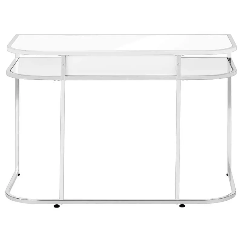 Monarch Computer desk - 2 tiers / 1 storage drawer / 2 open shelves / contemporary st -
