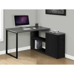 Monarch Computer desk - / grey top left/right facing corner -