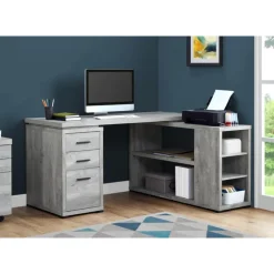 Monarch Computer desk - reclaimed wood l/r facing corner -