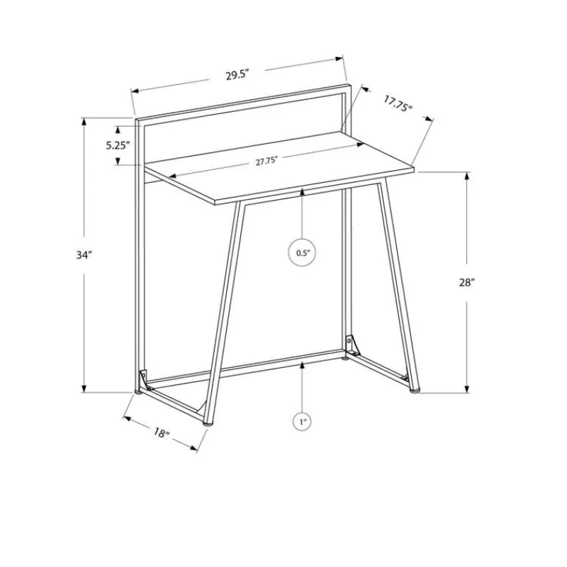 Monarch Computer desk - juvenile / small writing or laptop table / modern style - 30" -