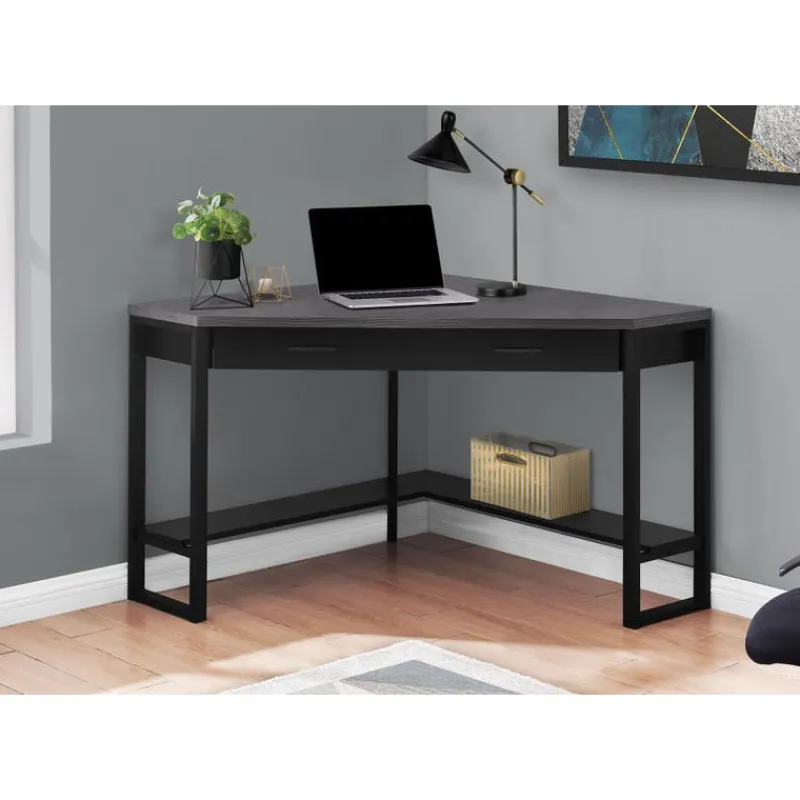 Monarch Computer desk - 42"l / / grey top corner / -