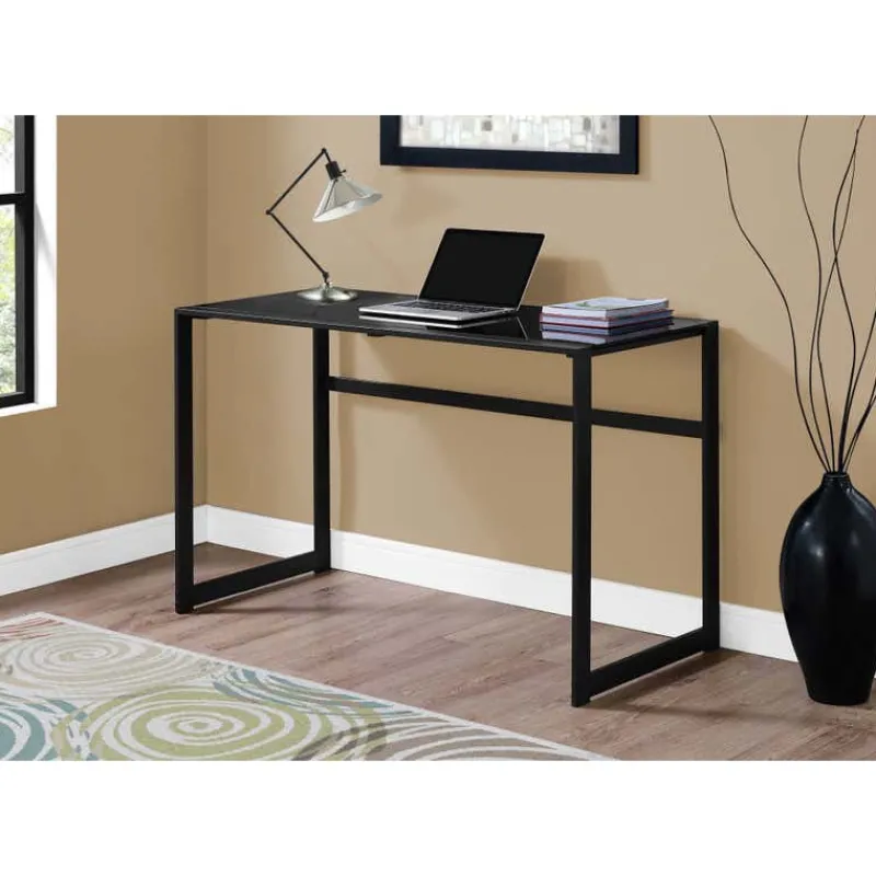Monarch Computer desk - 48"l / metal / tempered glass -