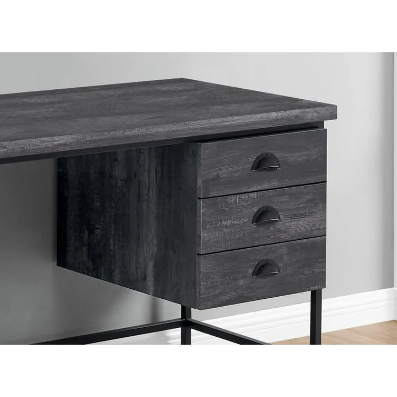 Monarch Computer desk - 55"l / reclaimed wood / metal -