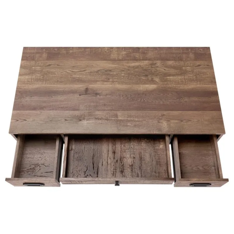 Monarch Computer desk - 48"l / reclaimed wood / black metal -