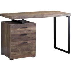 Monarch Computer desk - 48"l / reclaimed wood / black metal -