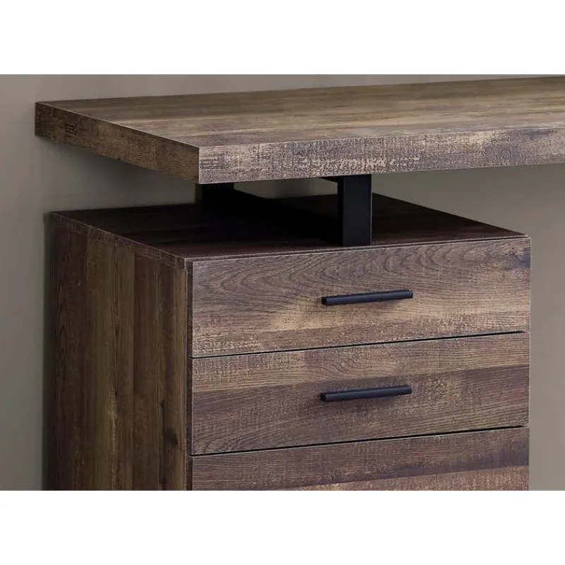 Monarch Computer desk - 48"l / reclaimed wood / black metal -