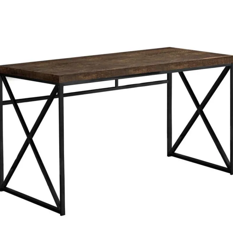 Monarch Computer desk - 48"l / reclaimed wood / black metal -
