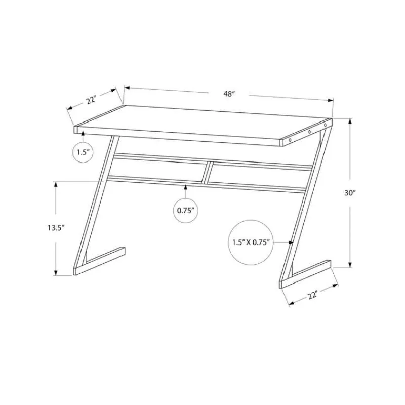 Monarch Computer desk - 48"l / / black metal -