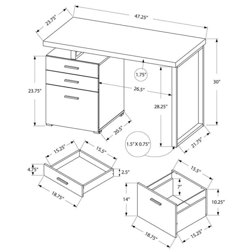 Monarch Computer desk - 48"l / left or right facing -