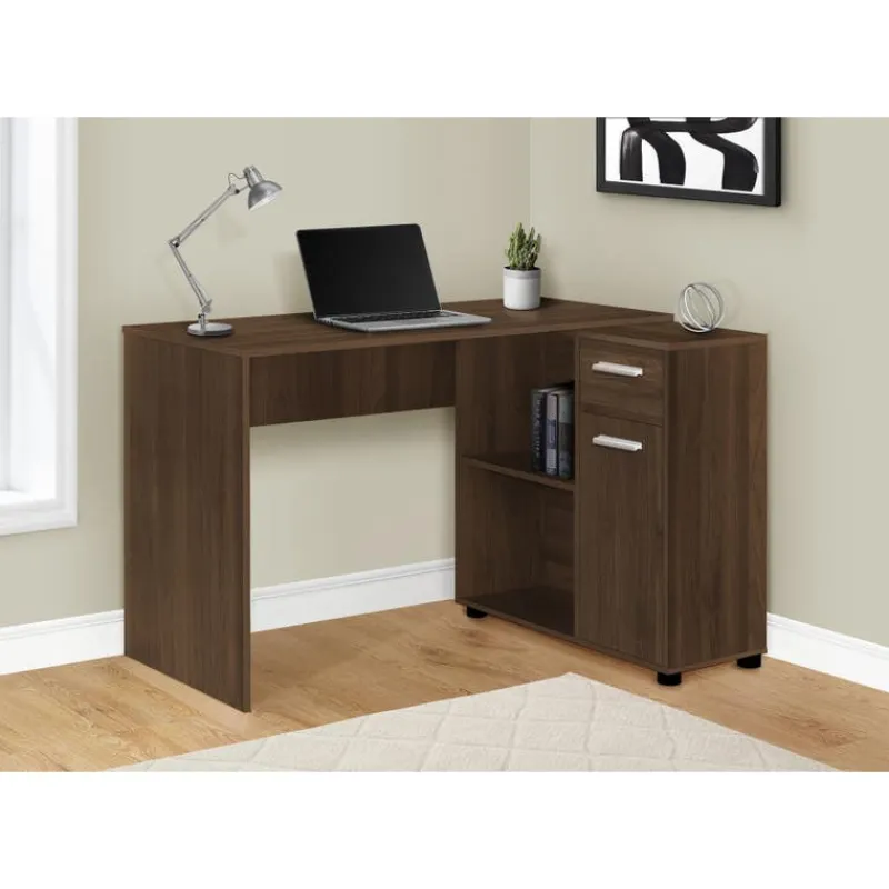 Monarch Computer desk - 46"l / dark / storage cabinet -