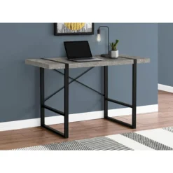 Monarch Computer desk - 48"l / concrete-look / black metal -