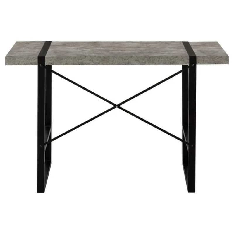Monarch Computer desk - 48"l / concrete-look / black metal -
