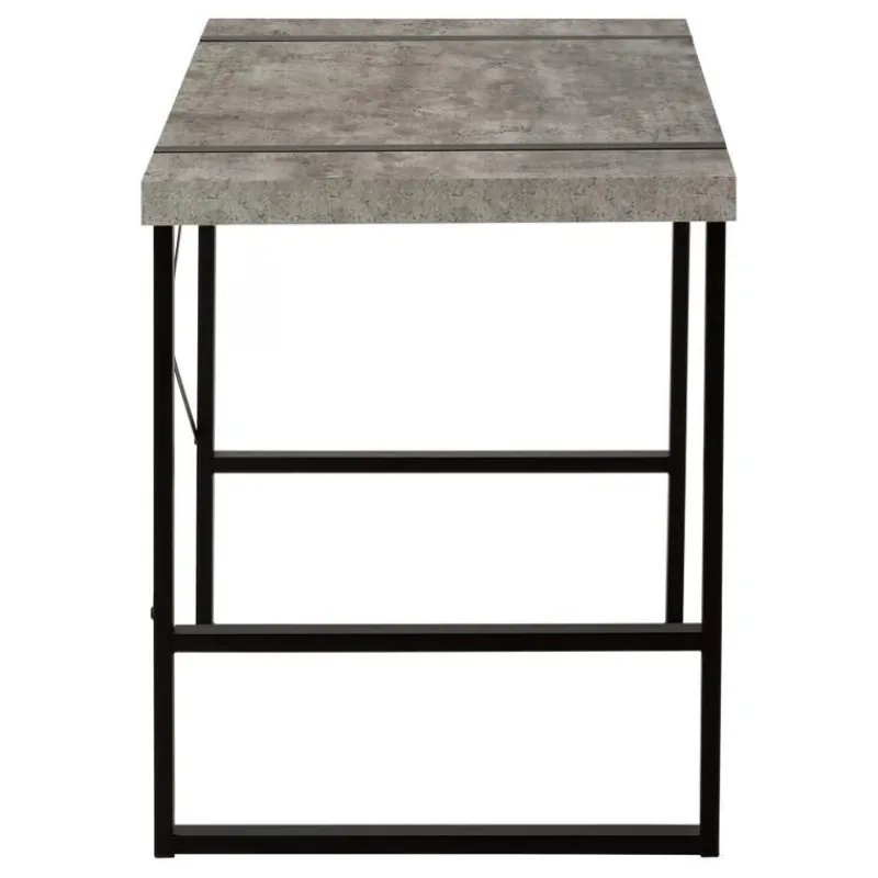 Monarch Computer desk - 48"l / concrete-look / black metal -