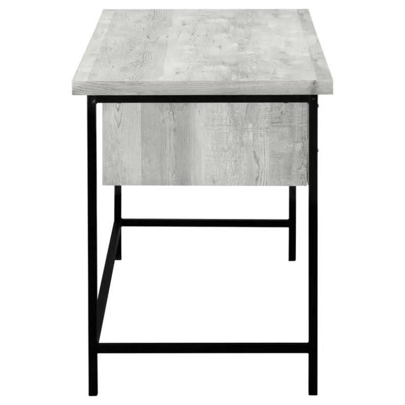 Monarch Computer desk - 55"l / reclaimed wood / black metal -