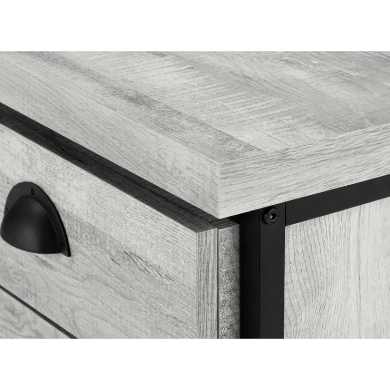 Monarch Computer desk - 55"l / reclaimed wood / black metal -