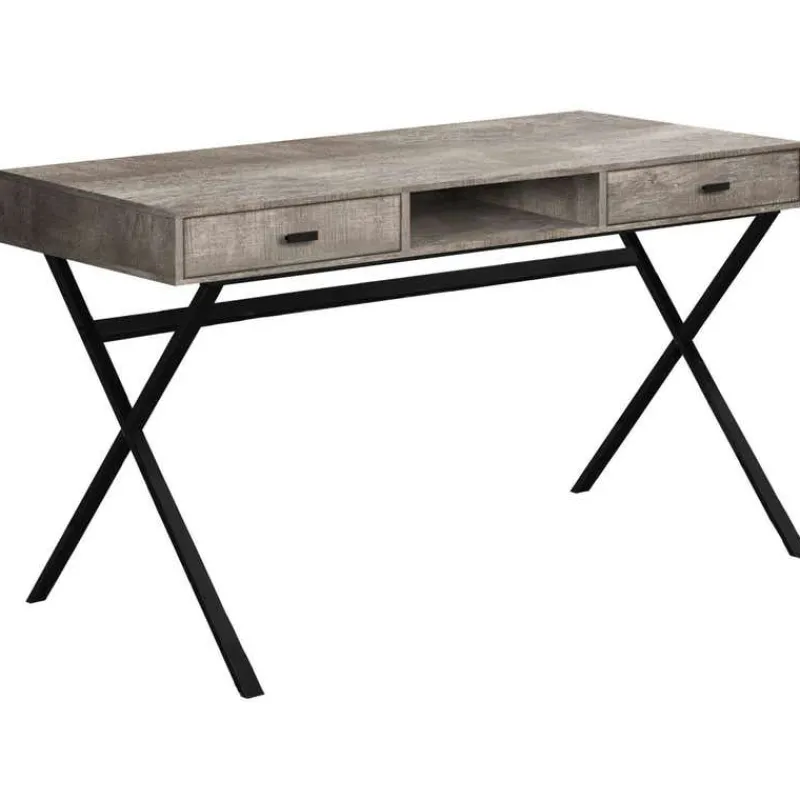 Monarch Computer desk - 48"l / reclaimed wood / black metal -
