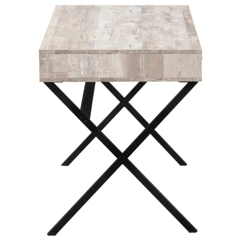 Monarch Computer desk - 48"l / reclaimed wood / black metal -
