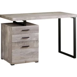 Monarch Computer desk - 48"l / reclaimed wood / black metal -