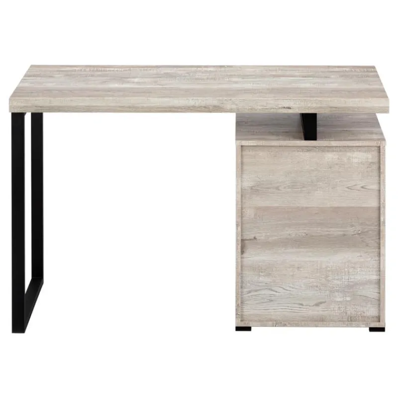Monarch Computer desk - 48"l / reclaimed wood / black metal -