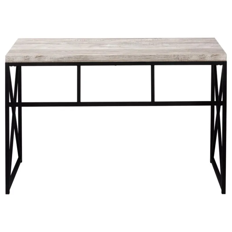 Monarch Computer desk - 48"l / reclaimed wood / black metal -