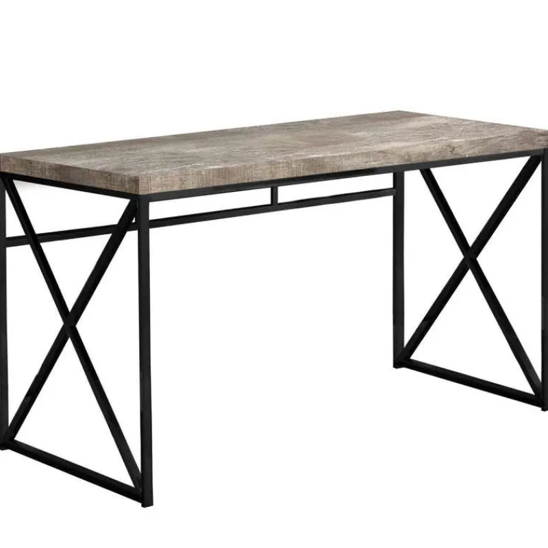 Monarch Computer desk - 48"l / reclaimed wood / black metal -
