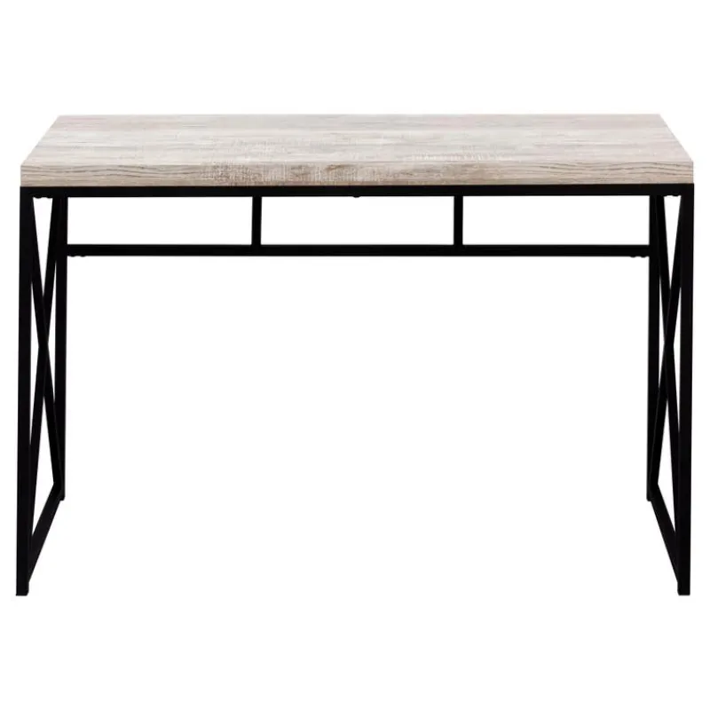 Monarch Computer desk - 48"l / reclaimed wood / black metal -