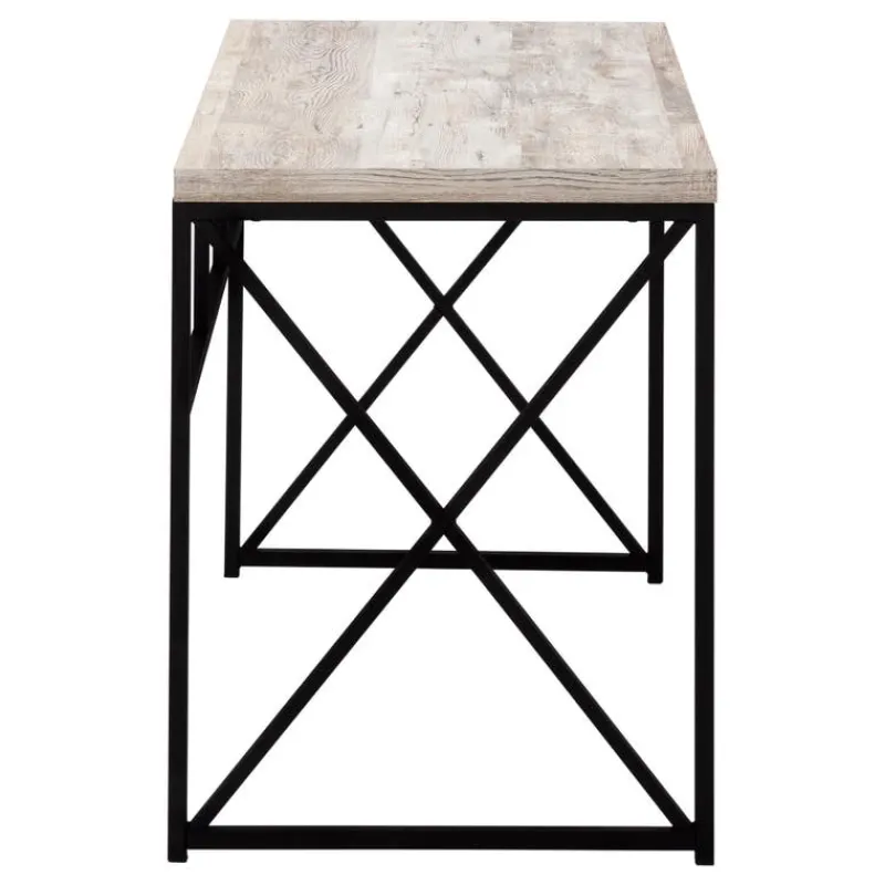 Monarch Computer desk - 48"l / reclaimed wood / black metal -