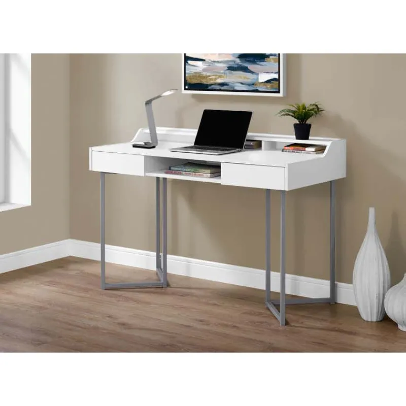 Monarch Computer desk - 48"l / / silver metal -