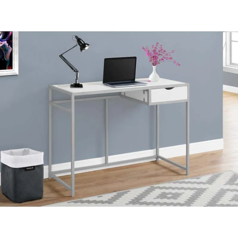 Monarch Computer desk - 42"l / / silver metal -