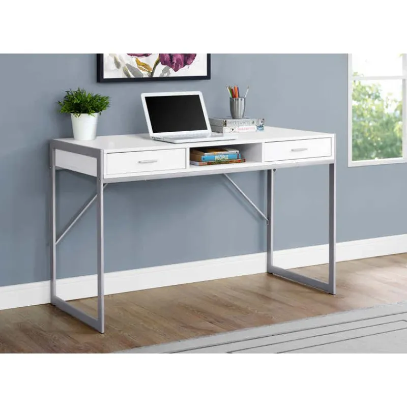Monarch Computer desk - 48"l / / silver metal -