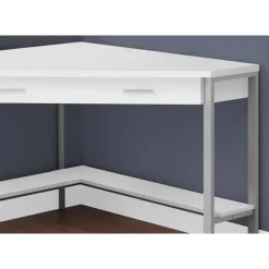 Monarch Computer desk - 42"l / corner / silver metal -