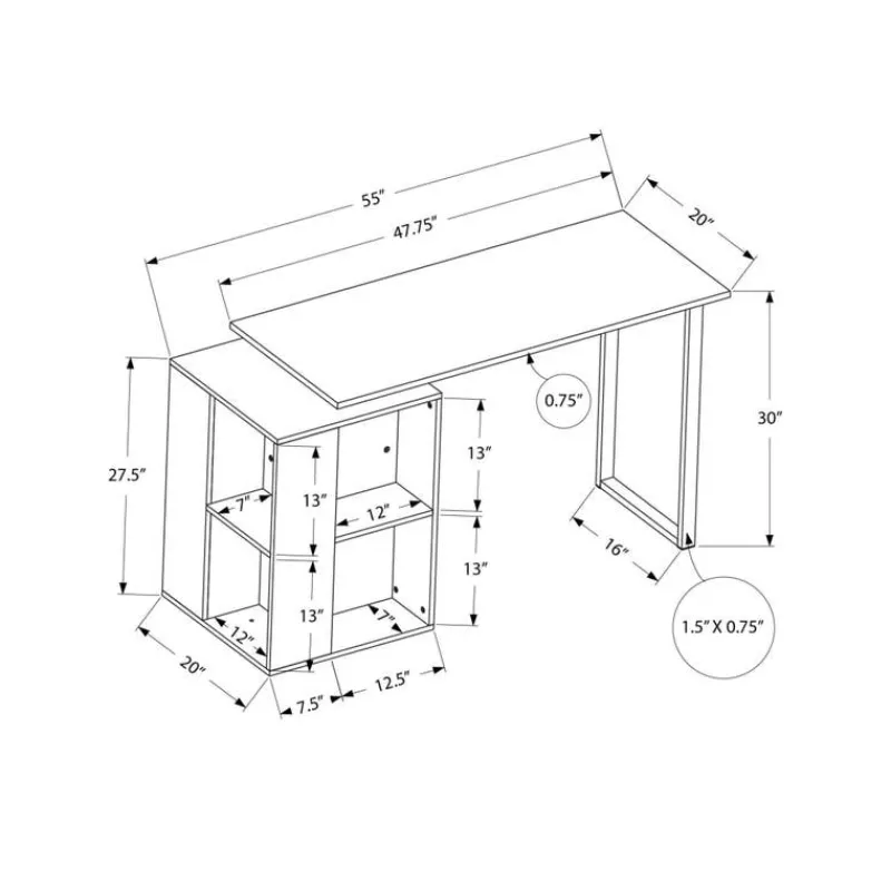 Monarch Computer desk - 55"l / left or right facing -