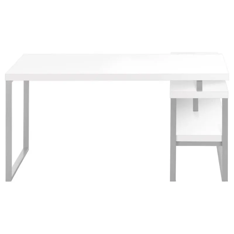 Monarch Computer desk - l-shaped / corner / 2 open shelves / 60"l x 47"w - / si -
