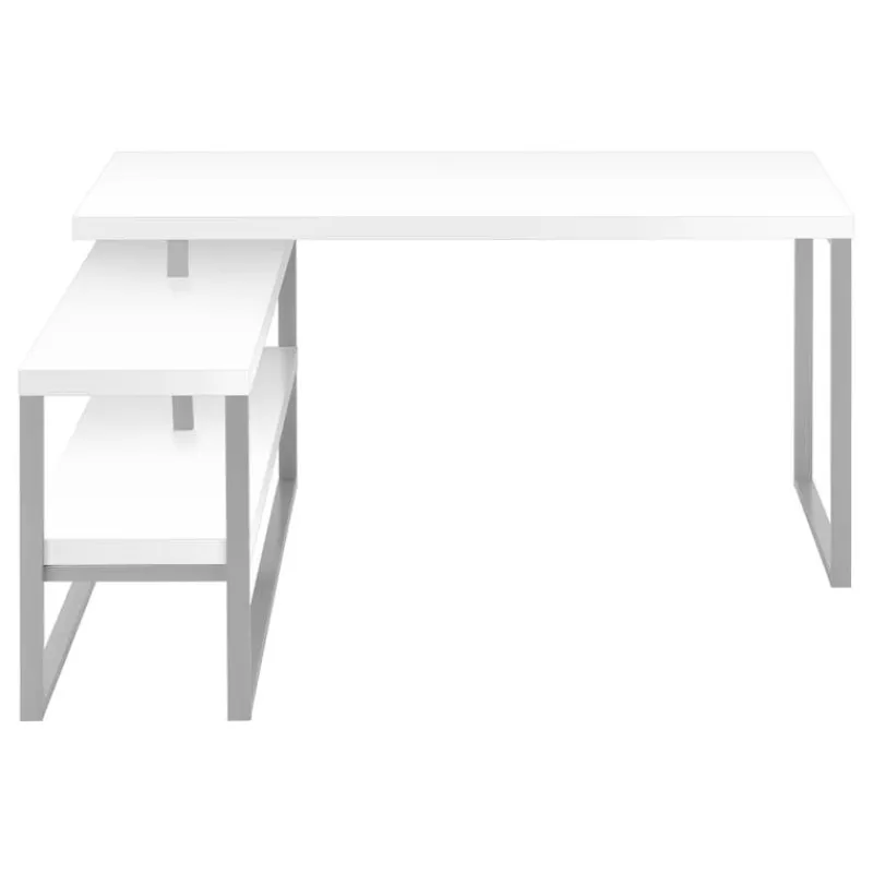 Monarch Computer desk - l-shaped / corner / 2 open shelves / 60"l x 47"w - / si -