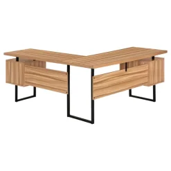 Monarch Computer desk - l-shaped / corner / 3 drawers / metal legs / reversible - 71