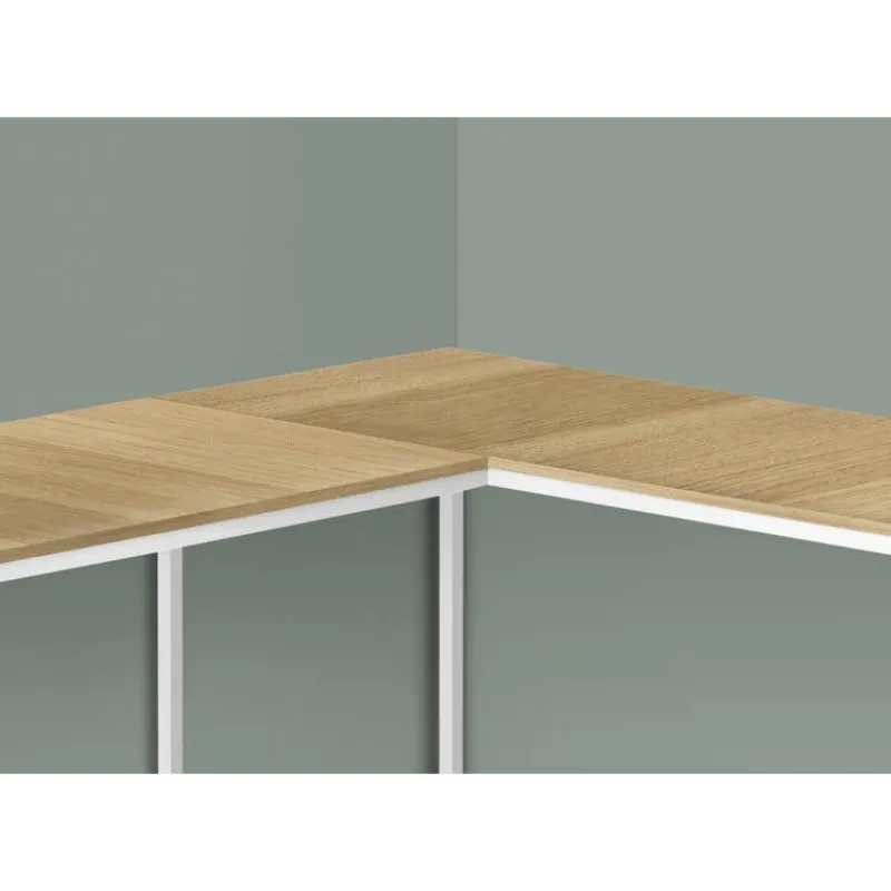 Monarch Computer desk - l-shaped / corner / metal base - 58"l x 44"w - wood-l -