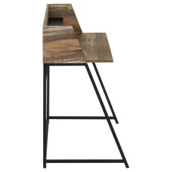 Monarch Computer desk - small hutch / 1 shelf / trapezoid-shaped legs - 48"l - -