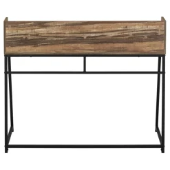 Monarch Computer desk - small hutch / 1 shelf / trapezoid-shaped legs - 48