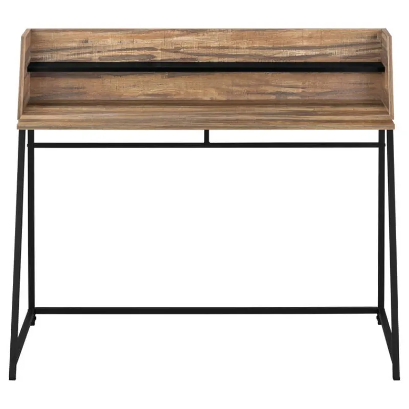 Monarch Computer desk - small hutch / 1 shelf / trapezoid-shaped legs - 48"l - -