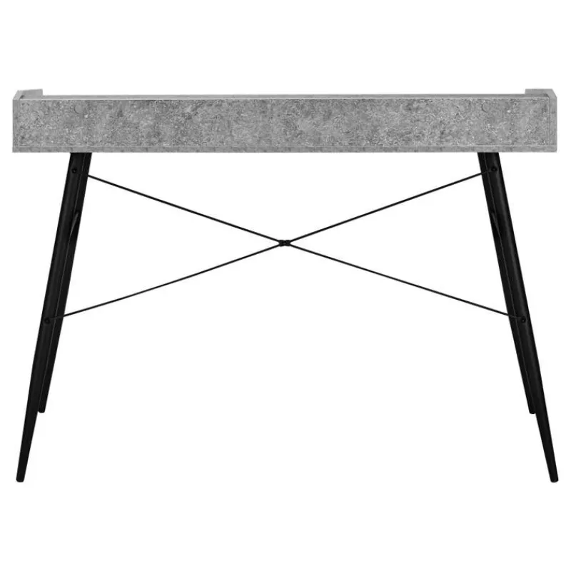 Monarch Computer desk - small hutch / 2 storage cubbies / 1 shelf - 48"l - stone -