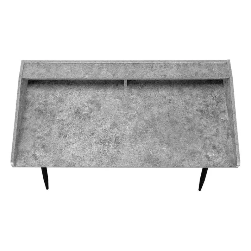 Monarch Computer desk - small hutch / 2 storage cubbies / 1 shelf - 48"l - stone -