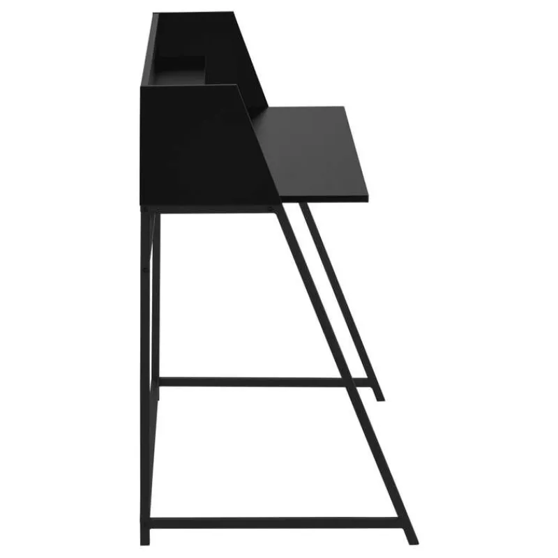 Monarch Computer desk - small hutch / 1 shelf / trapezoid-shaped legs - 48"l - -