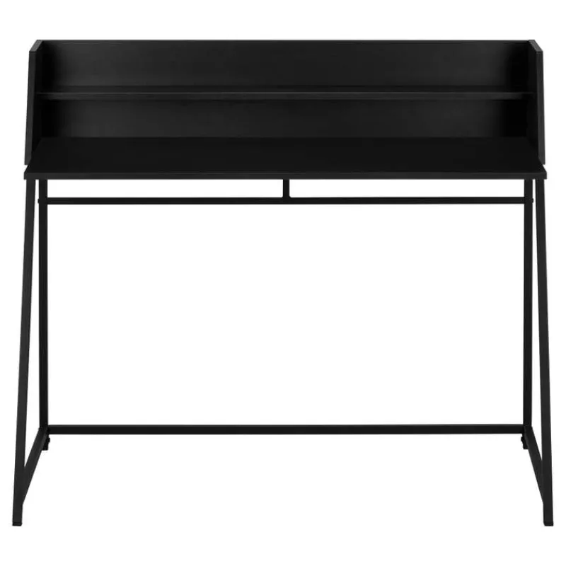 Monarch Computer desk - small hutch / 1 shelf / trapezoid-shaped legs - 48"l - -