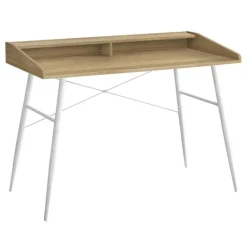 Monarch Computer desk - small hutch / 2 storage cubbies / 1 shelf - 48