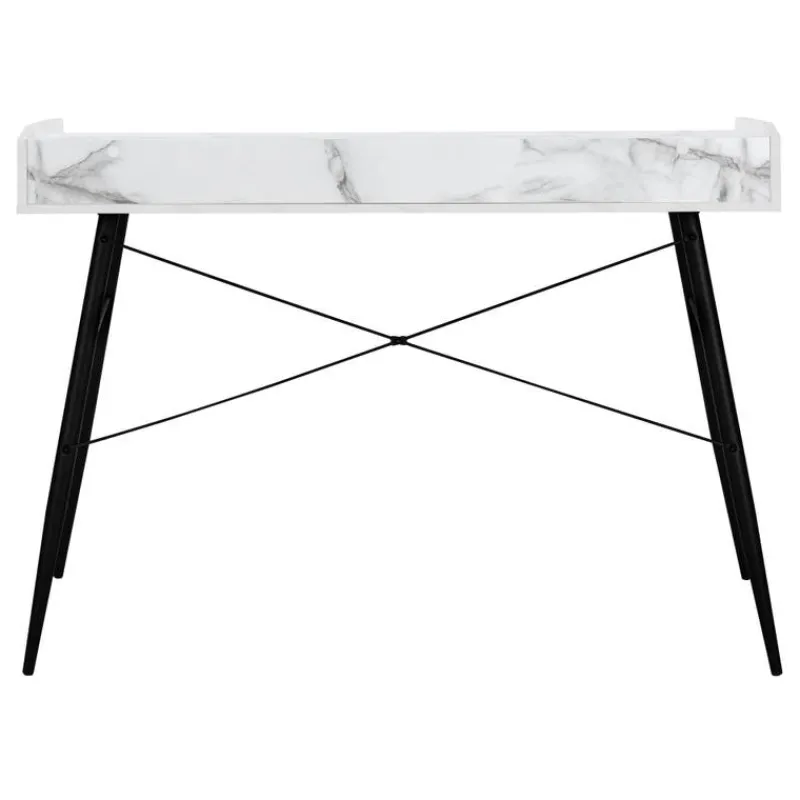 Monarch Computer desk - small hutch / 2 storage cubbies / 1 shelf - 48"l - marb -