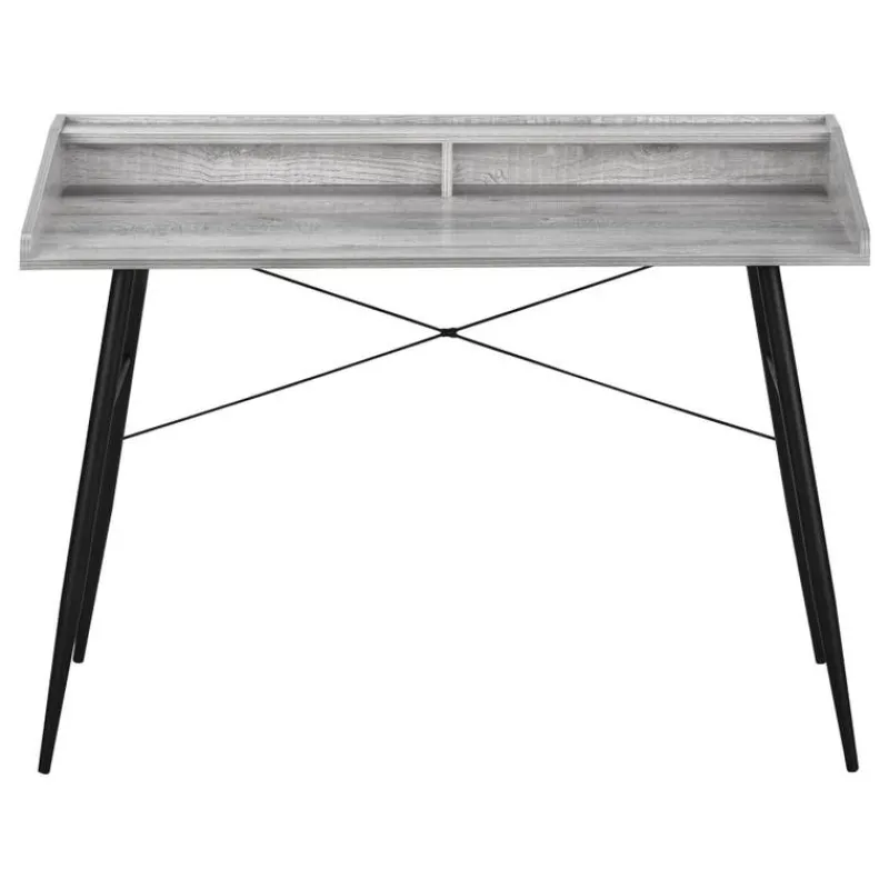 Monarch Computer desk - small hutch / 2 storage cubbies / 1 shelf - 48"l - wood- -