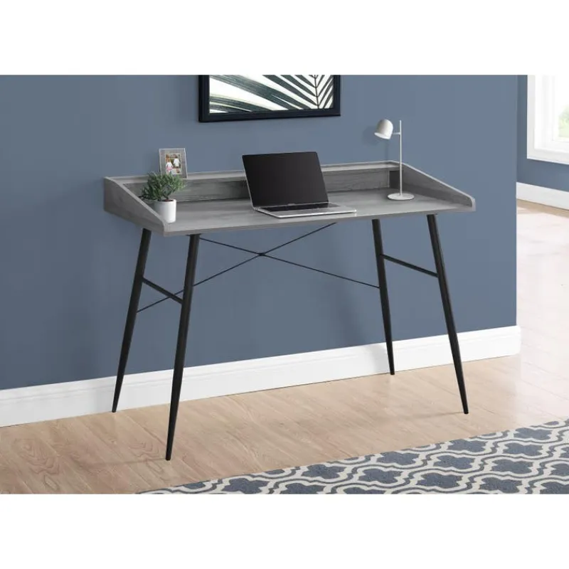 Monarch Computer desk - small hutch / 2 storage cubbies / 1 shelf - 48"l - wood- -